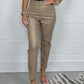 High Waist Faux Leather Pants - Oh she Rose