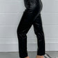 High Waist Faux Leather Pants - Oh she Rose