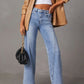 High Waist Straight Leg Jeans - Oh she Rose