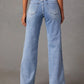 High Waist Straight Leg Jeans - Oh she Rose