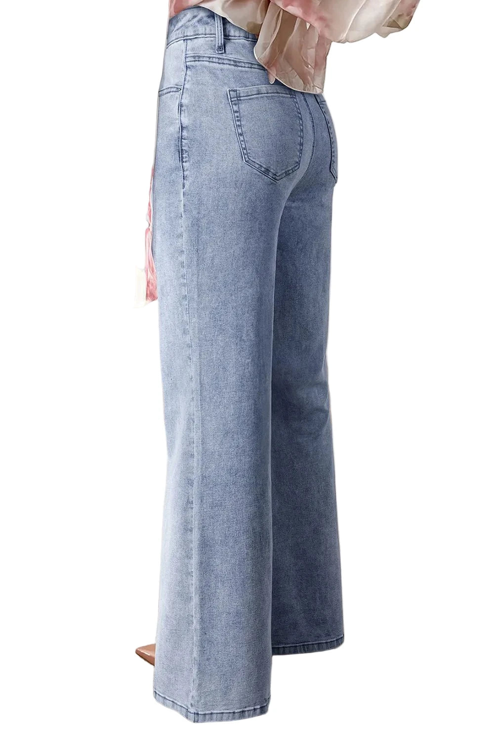 High - Waisted Wide Leg Flare Jeans - Oh she Rose
