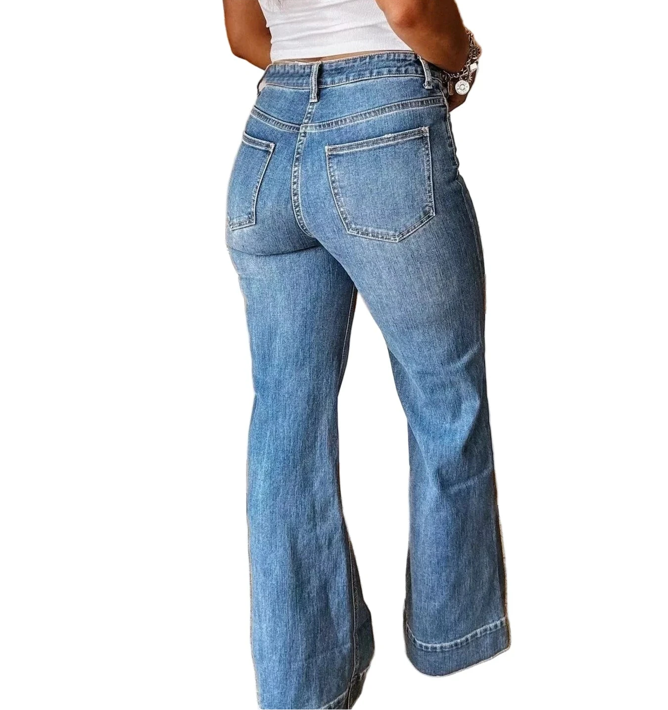 High - Waisted Wide Leg Jeans - Oh she Rose