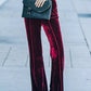 High - Waisted Wide Leg Velvet Pants - Oh she Rose