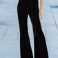 High - Waisted Wide Leg Velvet Pants - Oh she Rose