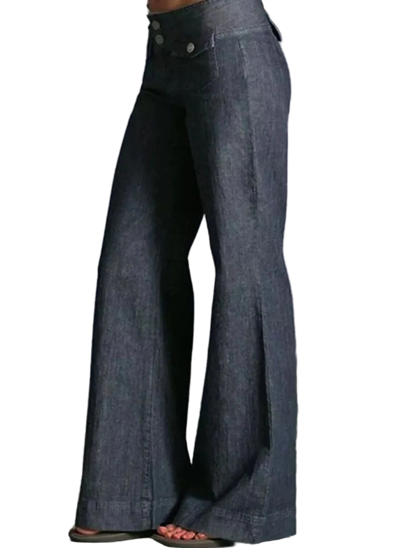 High - Waisted Wide - Leg Wash Jeans - Oh she Rose