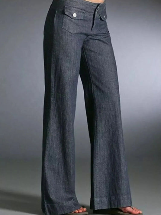 High - Waisted Wide - Leg Wash Jeans - Oh she Rose