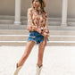 Hippy Chic Spliced Lace Blouse - Oh she Rose