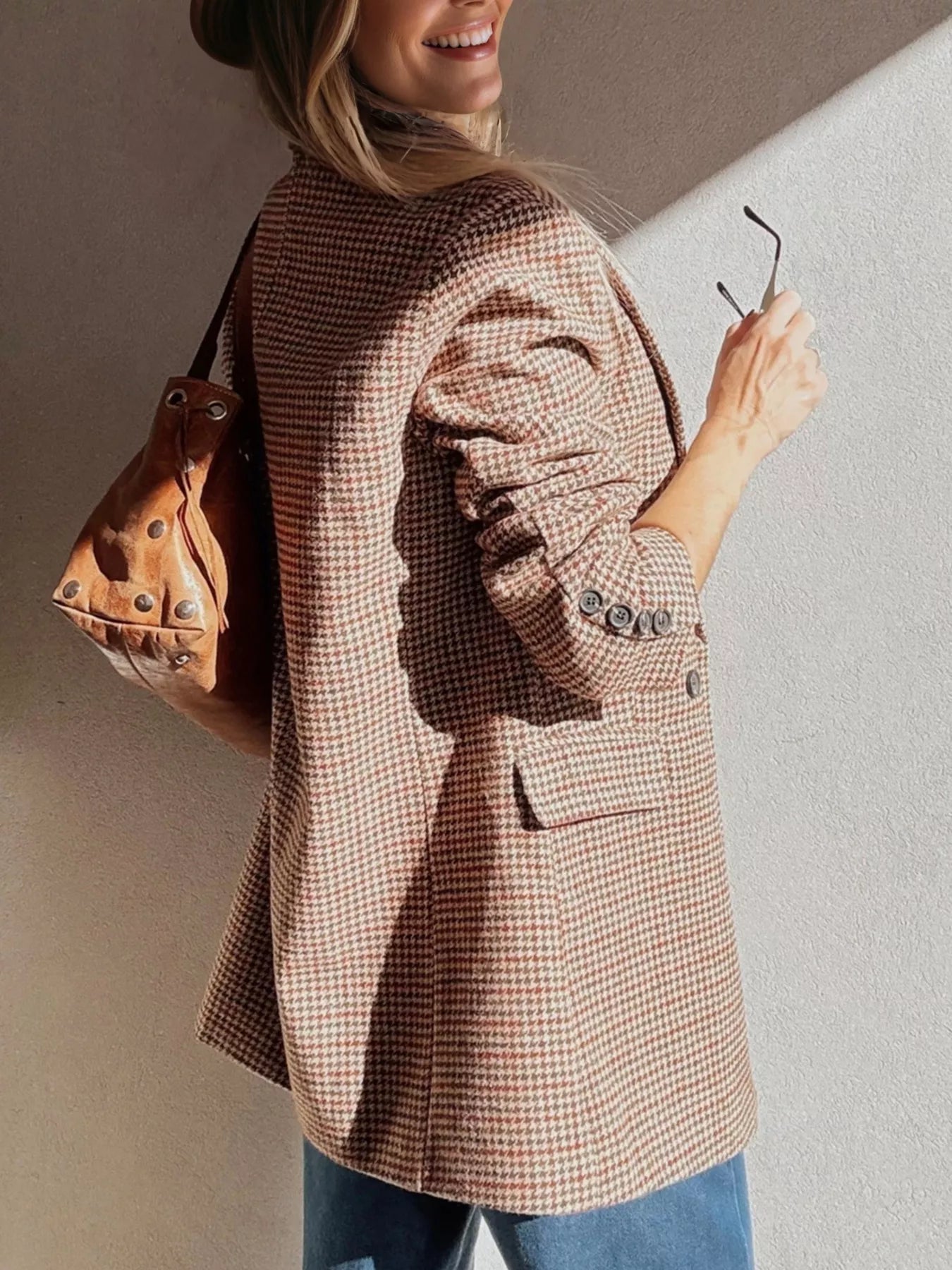Houndstooth Blazer - Oh she Rose