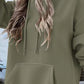 Kangaroo Pocket Hoodie with Side Zipper - Oh she Rose