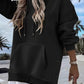 Kangaroo Pocket Hoodie with Side Zipper - Oh she Rose