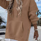 Kangaroo Pocket Hoodie with Side Zipper - Oh she Rose