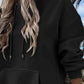 Kangaroo Pocket Hoodie with Side Zipper - Oh she Rose