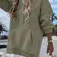 Kangaroo Pocket Hoodie with Side Zipper - Oh she Rose