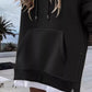 Kangaroo Pocket Hoodie with Side Zipper - Oh she Rose