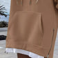 Kangaroo Pocket Hoodie with Side Zipper - Oh she Rose