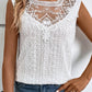 Lace Eyelet Sleeveless Top - Oh she Rose