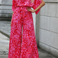 Leopard Belted Wide Leg Jumpsuit - Oh she Rose