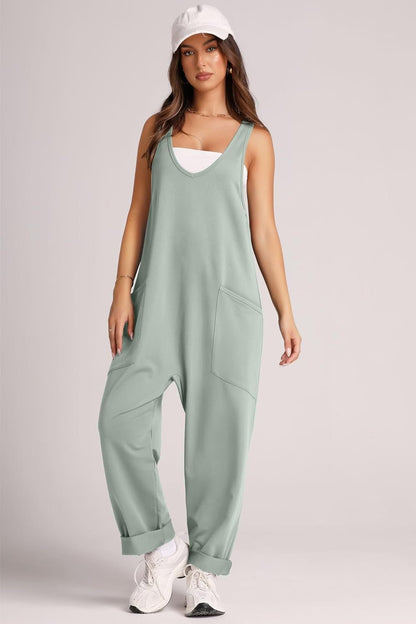Lovelet V - Neck Wide Strap Overalls - Oh she Rose