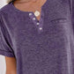 Notched Short Sleeve T-Shirt - Oh she Rose