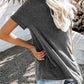 Notched Short Sleeve T-Shirt - Oh she Rose