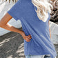 Notched Short Sleeve T-Shirt - Oh she Rose