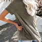 Notched Short Sleeve T-Shirt - Oh she Rose