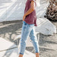 Notched Short Sleeve T-Shirt - Oh she Rose