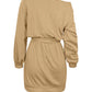 One Shoulder Tie Waist Dress - Oh she Rose