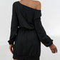 One Shoulder Tie Waist Dress - Oh she Rose