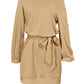 One Shoulder Tie Waist Dress - Oh she Rose