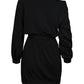 One Shoulder Tie Waist Dress - Oh she Rose