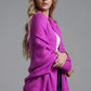 Open Front Batwing Sleeve Cardigan - Oh she Rose