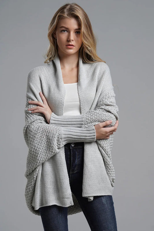 Open Front Batwing Sleeve Cardigan - Oh she Rose