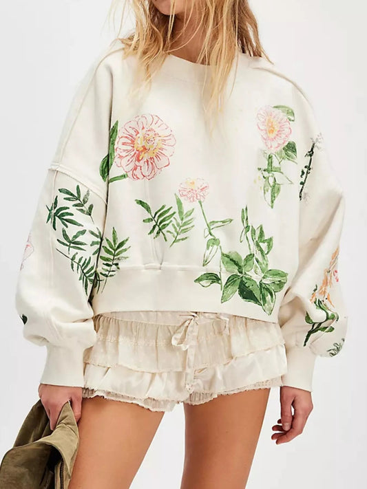 Perfectly Printed Sweatshirt - Oh she Rose