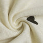 Perfee Heart Round Neck Long Sleeve Knit Top - Oh she Rose
