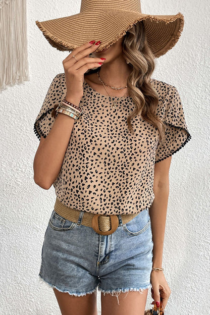 Pom Pom Petal Sleeve Blouse - Oh she Rose