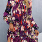 Printed Balloon Sleeve Mini Dress - Oh she Rose