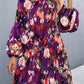 Printed Balloon Sleeve Mini Dress - Oh she Rose