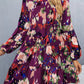 Printed Balloon Sleeve Mini Dress - Oh she Rose