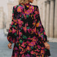 Printed Balloon Sleeve Mini Dress - Oh she Rose