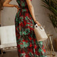 Printed Spaghetti Strap Maxi Dress - Oh she Rose