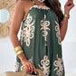 Printed Spaghetti Strap Maxi Dress - Oh she Rose