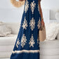 Printed Spaghetti Strap Maxi Dress - Oh she Rose