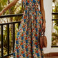 Printed Spaghetti Strap Maxi Dress - Oh she Rose