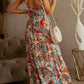 Printed Spaghetti Strap Maxi Dress - Oh she Rose