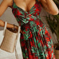 Printed Spaghetti Strap Maxi Dress - Oh she Rose