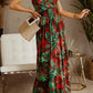 Printed Spaghetti Strap Maxi Dress - Oh she Rose
