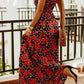 Printed Spaghetti Strap Maxi Dress - Oh she Rose