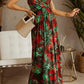 Printed Spaghetti Strap Maxi Dress - Oh she Rose
