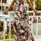 Printed Spaghetti Strap Maxi Dress - Oh she Rose